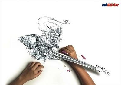 Incroyable dessins 3D au crayon