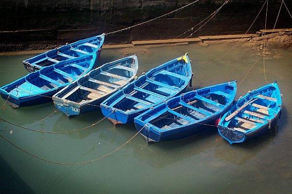 Les barques bleues d'Essaouira