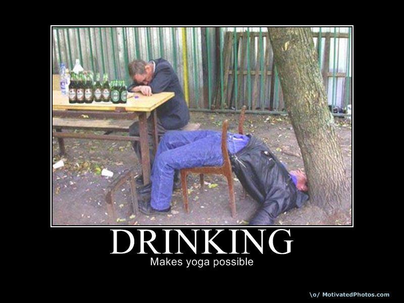 Lalcool rend le yoga possible