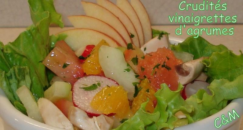 Crudités vinaigrette aux agrumes