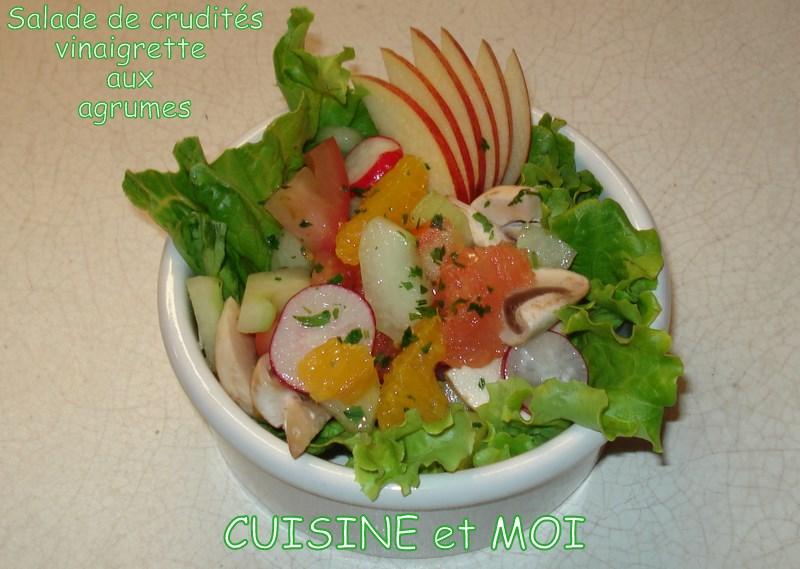 Crudités vinaigrette aux agrumes
