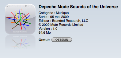 Depeche Mode - SOTU iPhone application