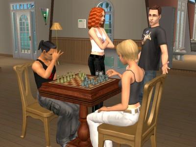 Les Sims 2 jouent aux échecs