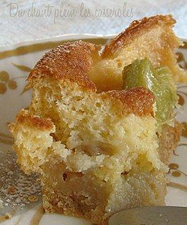 Baby clafoutis à la rhubarbe (plus verts que roses)