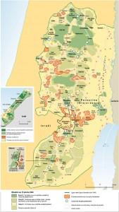 Un Etat palestinien morcelé par les colonies, carte du Monde Diplomatique