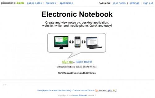 piconote 500x318 PicoNote, créez et partagez des notes rapidement