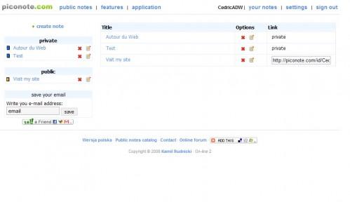 piconote 1 499x288 PicoNote, créez et partagez des notes rapidement