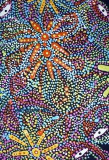 Une dernière toile: thème des étoiles.