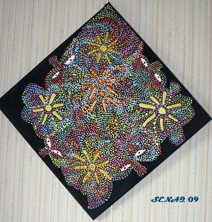 Une dernière toile: thème des étoiles.