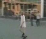 Plongeon dans fontaine