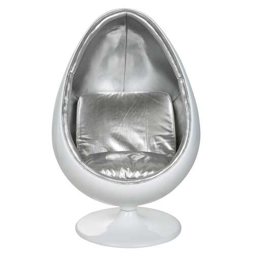 Fauteuil argent COQUILLE