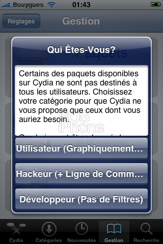 Cydia pour firmware 3.0 parlera Français !