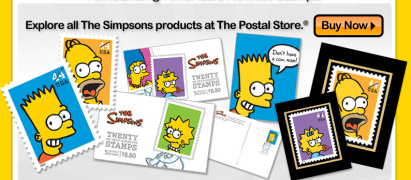 Les Simpson, la famille la plus timbrée de la TV, en timbres