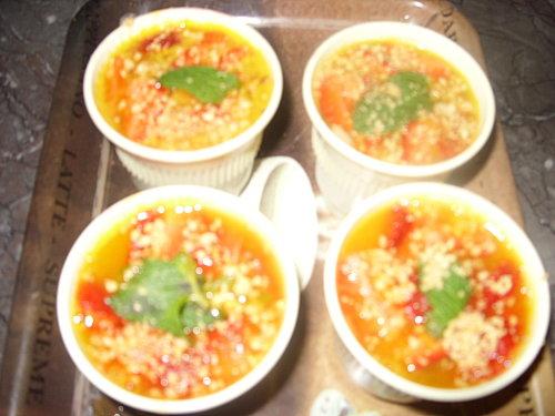 Flan à l'orange et aux amandes, partage amical!