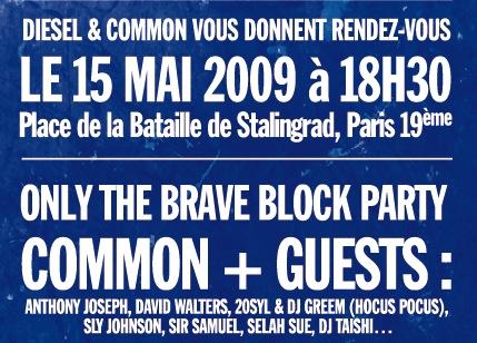 Block Party Diesel : Common en concert gratuit le 15 mai à Paris