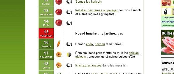 Calendrier lunatique de mai 2009