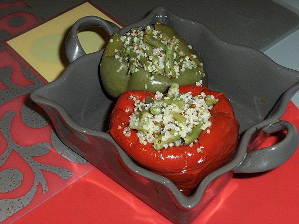 Poivrons farcis au quinoa boulgour...