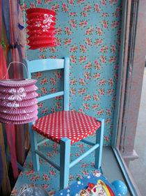 Chaise bleu petit pos