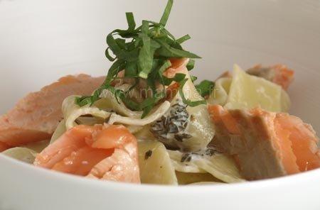 SAUMON A L'OSEILLE CUISSON A BASSE TEMPERATURE ET SA PASTA