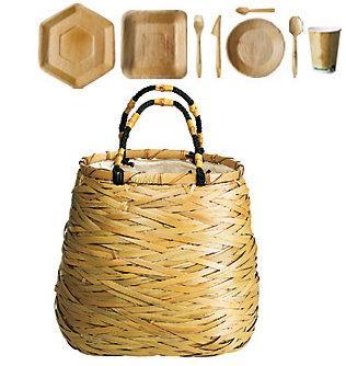 Panier pique nique en bambou