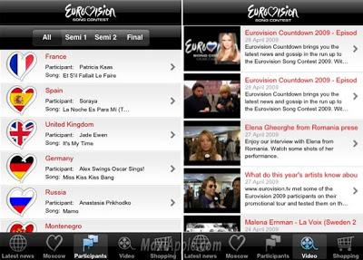 Eurovision iPhone : Application Officielle (gratuit)