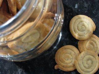 Biscuits escargot Orange/ Pavot (sans œuf, sans arachides)