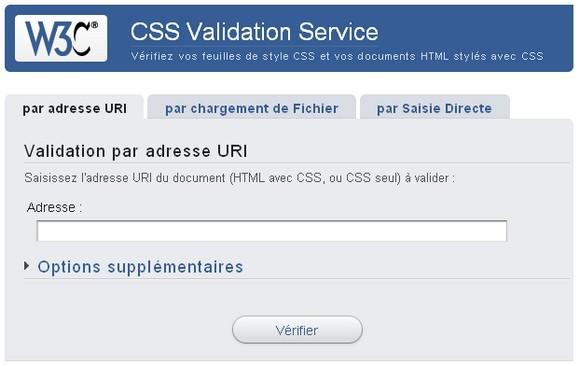 W3C : service de validation CSS