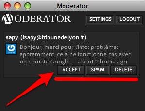 moderator 2 Moderator: filtrez les commentaires de votre blogue depuis votre ordinateur