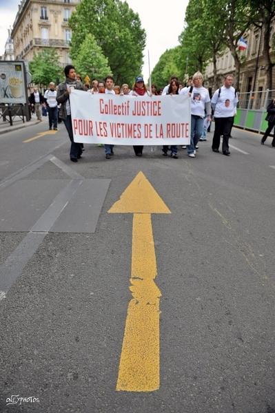 Marche silencieuse du collectif Justice pour les Victimes de la Route.