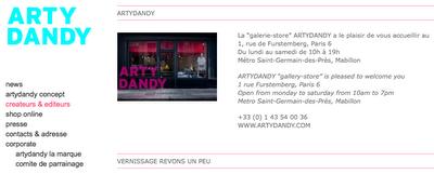 Arty Dandy : e-commerce luxe, art et design...