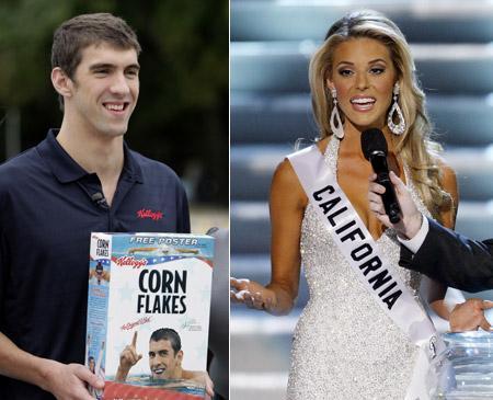 Michael Phelps et Miss Californie retrouvés dans un bar, enlacés et complètement ivres