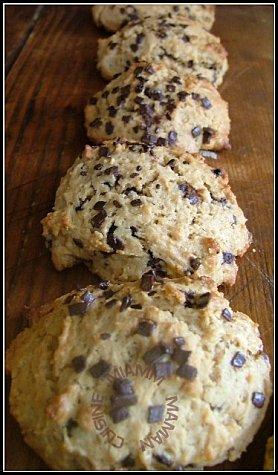 Biscuits moelleux au beurre de cacahuètes et chocolat