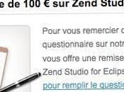 réduction 100€ Zend Studio Eclipse répondant sondage