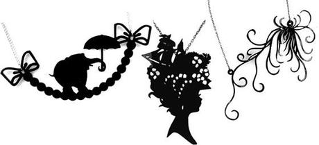 Bijoux-silhouettes de Untamed Menagerie