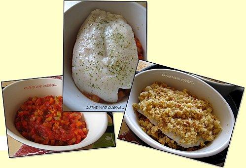 Crumble de poisson aux petits légumes