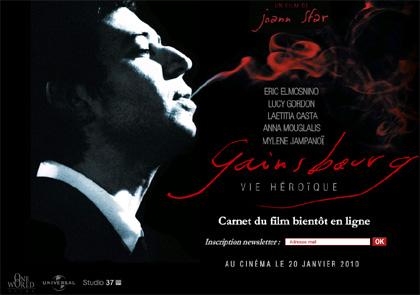 Gainsbourg : vie héroïque, sensuel mais pas sans site