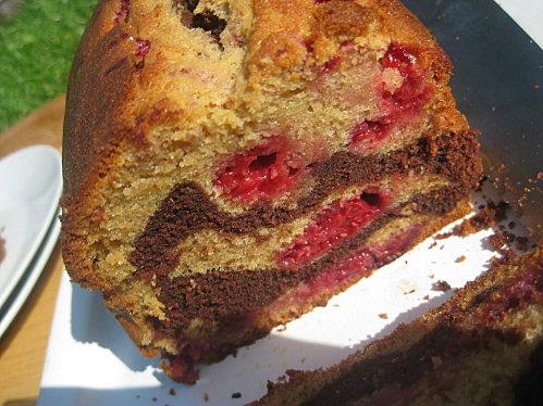 Presqu'un marbré chocolat framboises ...