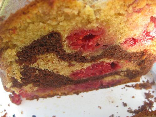 Presqu'un marbré chocolat framboises ...