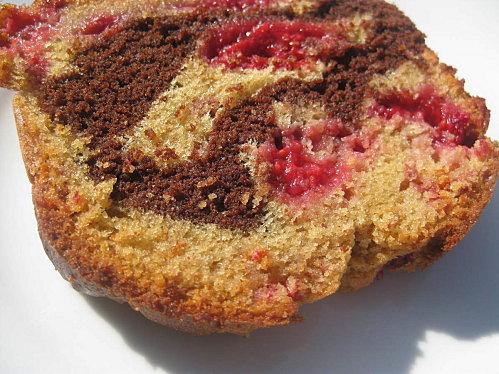 Presqu'un marbré chocolat framboises ...