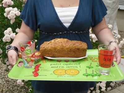 Le cake au jambon prêt à être servi !