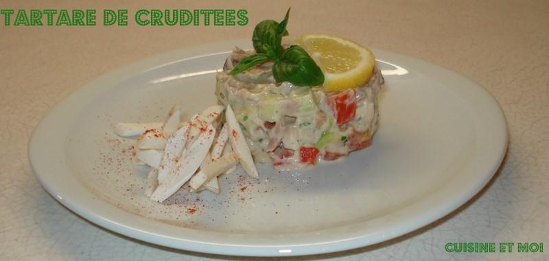 Tartare crudités au thon