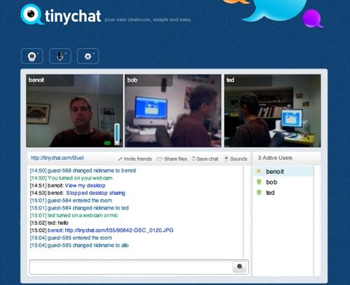 tinychat TinyChat: Tchat, visioconférence, VOIP et partage d’écran en un clic