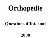 Orthopedie Questions d’internat