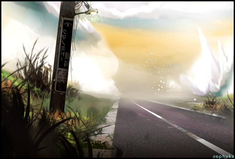 Un petit speedpainting pour la route (oho!).
On en prend ...