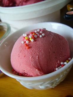 Glace express à la fraise