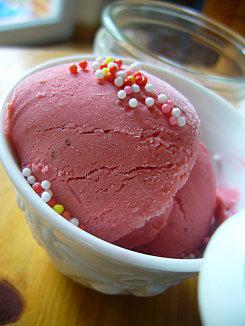 Glace express à la fraise