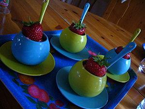 Glace express à la fraise