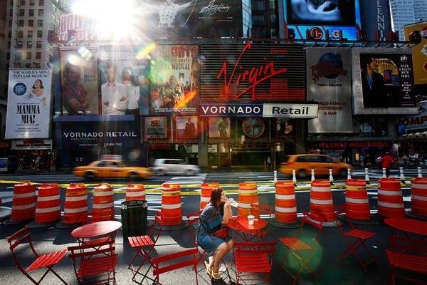 Times Square devient zone piétonne