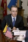 Colombian President Alvaro Uribe-Velez mtg SD Rumsfeld Mar. 22,