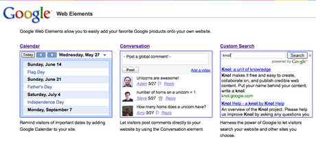 google web elements Web Elements: ajoutez facilement des services de Google sur votre blogue
